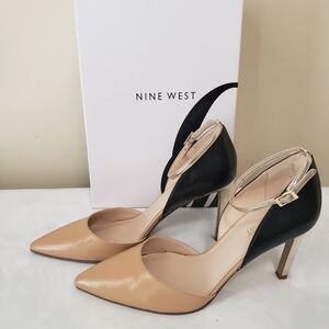 Nine West Black and Tan Women's Heels